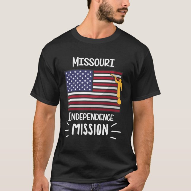 Missouri Independence Mormon LDS Mission Missionar T Shirt (Framsida)