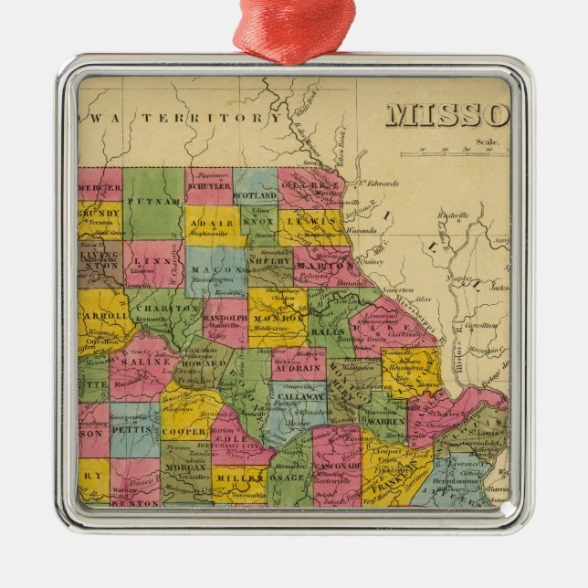 Missouri Julgransprydnad Metall (Framsidan)