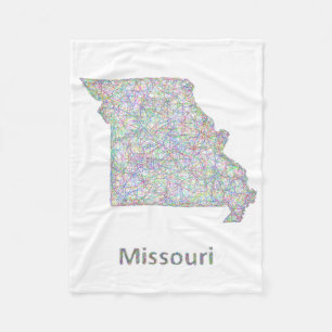 Missouri karta fleecefilt