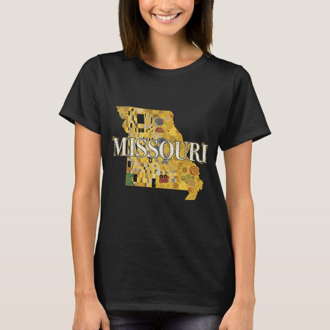 Missouri Karta och Text T Shirt (Framsida)