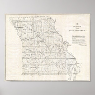 Missouri Karta Poster