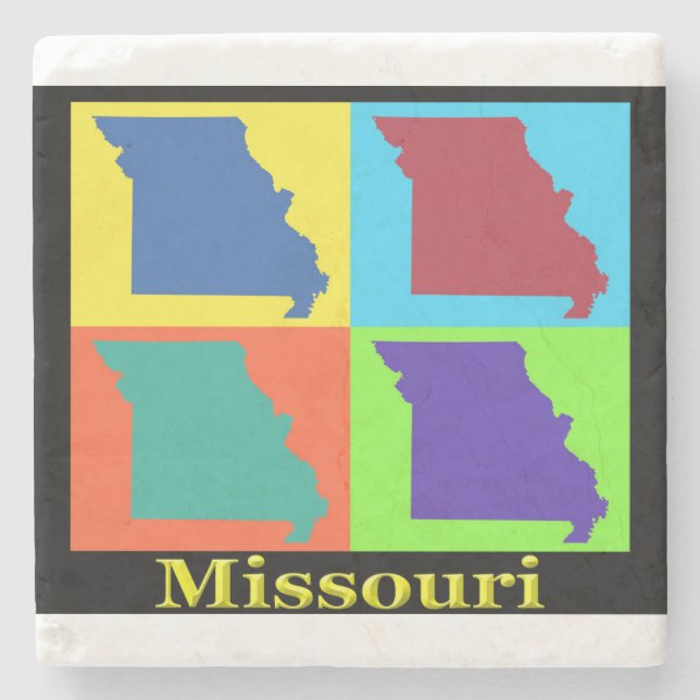 Missouri karta underlägg sten (Framsidan)
