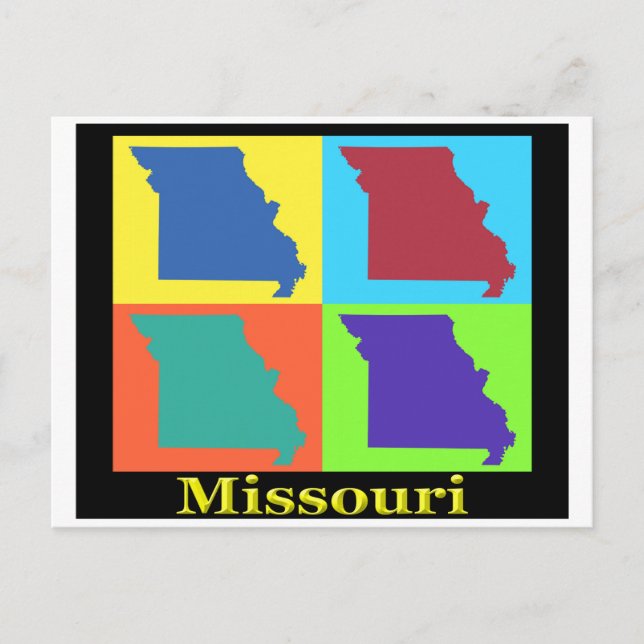 Missouri Karta Vykort (Framsida)