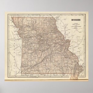 Missouri kartbokkarta poster