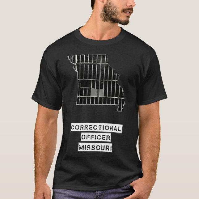 Missouri-korrektionsförrättare Thin Grått Line T Shirt (Framsida)