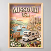 Missouri Lake Road Trip Ozarks Slott Texturerad