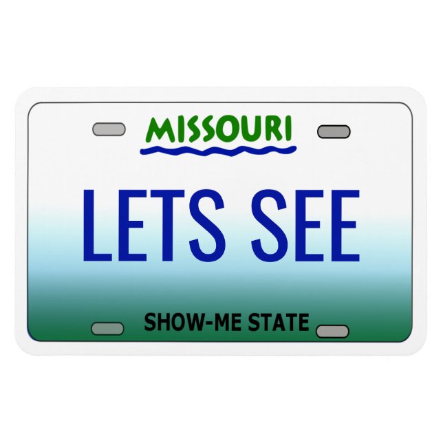 Missouri License Plate Flexible Magnet (Horisontell)
