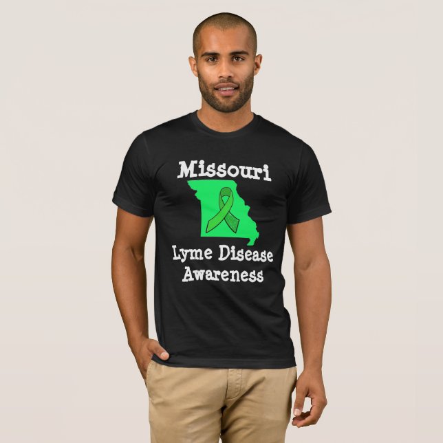 Missouri Lyme Disease Awareness Herrtröja Tee (Hel framsida)