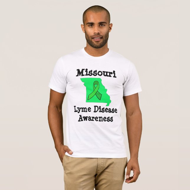Missouri Lyme Disease Awareness Herrtröja Tröja (Hel framsida)