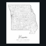 Missouri Minimal Street Karta Poster<br><div class="desc">Missouri Minimal Street Karta</div>