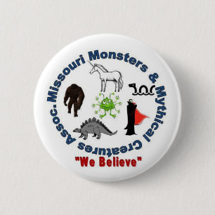 Missouri monster & mytisk varelselogotyp knapp