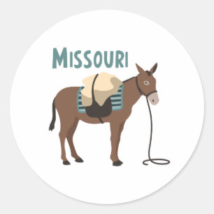 Missouri Mule Runt Klistermärke