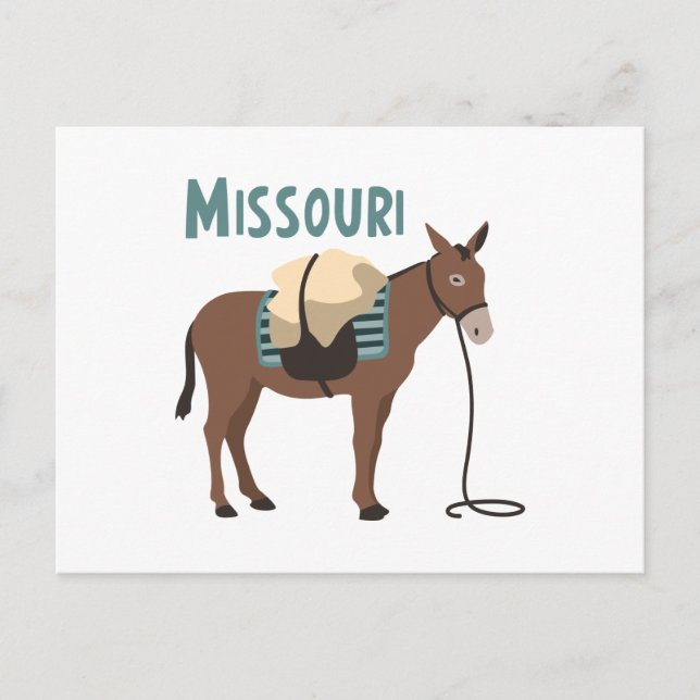 Missouri Mule Vykort (Framsida)