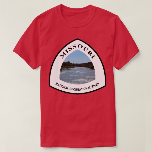 Missouri National Recreational River-spårmarkör T Shirt (Design framsida)