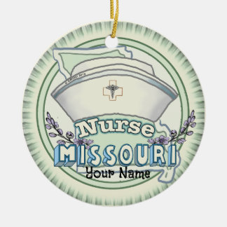 Missouri Nurse Julgransprydnad Keramik