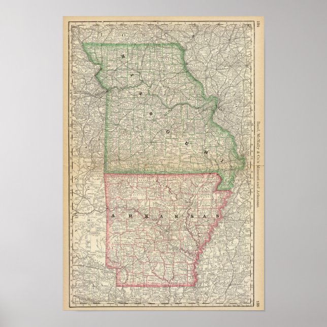 Missouri och Arkansas Poster (Framsidan)