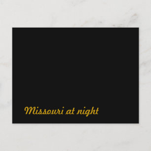 Missouri om natten vykort