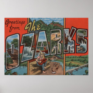 Missouri - Ozarksen - stora brevplatser 2 Poster