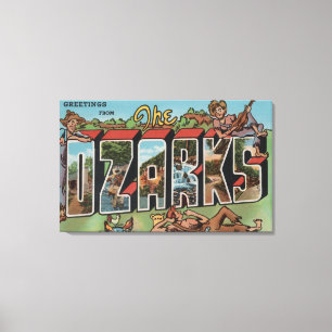 Missouri - Ozarksen - stora brevplatser Canvastryck