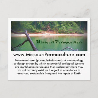 Missouri Permaculture Postcard Vykort
