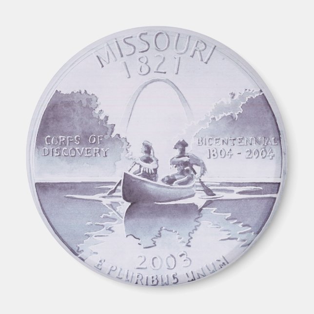 Missouri Quarter Original Artwork Magnet (Framsidan)