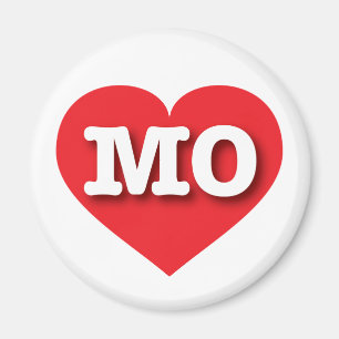 Missouri Red Heart - I kärlek MO Magnet