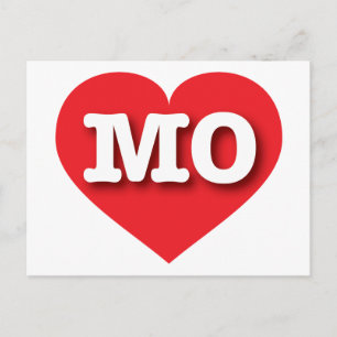 Missouri Red Heart - I kärlek MO Vykort