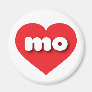 Missouri Red Hjärt - I kärlek mo Magnet