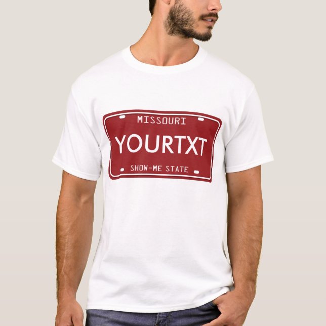 Missouri registreringsskylt t shirt (Framsida)