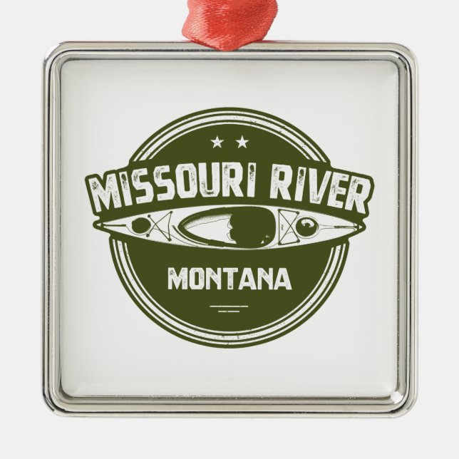 Missouri River, Montana Julgransprydnad Metall (Framsidan)