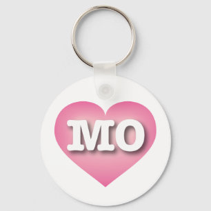 Missouri Rosa Fade Heart - I kärlek MO Nyckelring