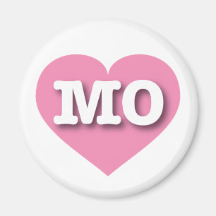 Missouri Rosa Heart - I kärlek MO Magnet