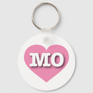 Missouri Rosa Heart - I kärlek MO Nyckelring