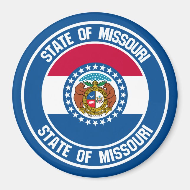 Missouri Round Emblem Magnet (Framsidan)