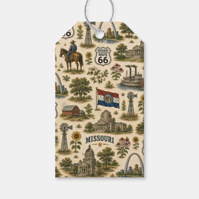 Missouri Route 66 Present Gateway Presentetikett (Framsidan)