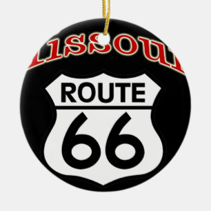 Missouri rutt 66 skyddar julgransprydnad keramik
