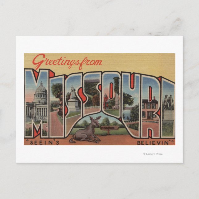 Missouri (Seeins Believin) - Stora Brev Vykort (Framsida)