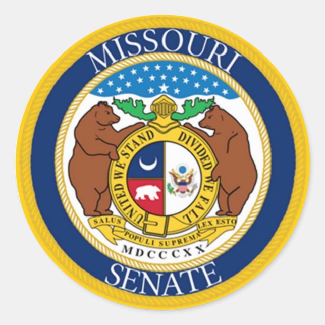 MISSOURI SENATE RUNT KLISTERMÄRKE (Framsida)