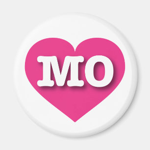 Missouri Shock rosa Heart - I kärlek MO Magnet