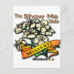 Missouri Show Me State Hawthorn Vykort