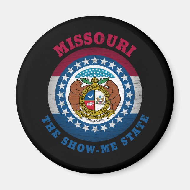 MISSOURI SHOW-ME STATLIG FLAGGA MAGNET (Framsidan)