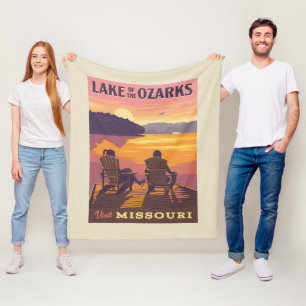 Missouri Sjö i Ozarks Fleecefilt