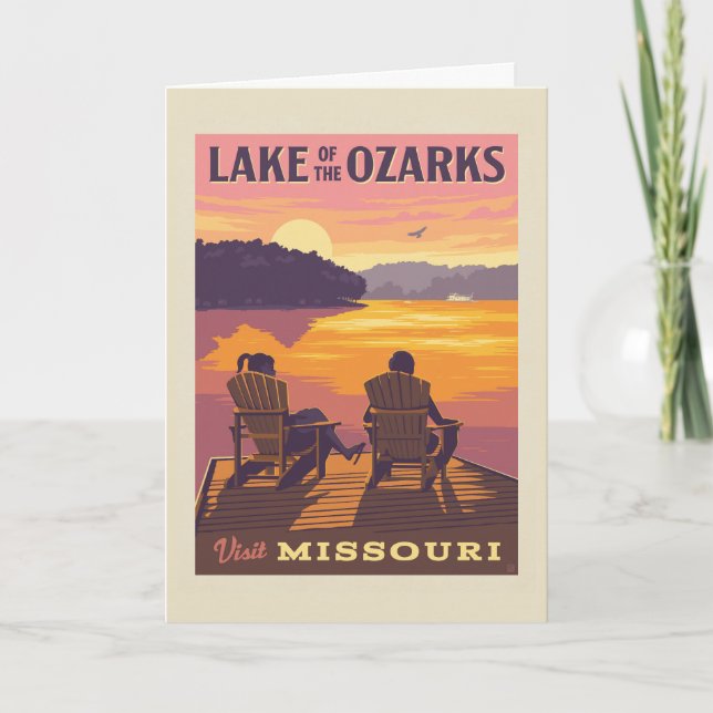Missouri | Sjö i Ozarks Kort (Framsida)
