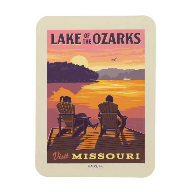 Missouri | Sjö i Ozarks Magnet (Vertikal)