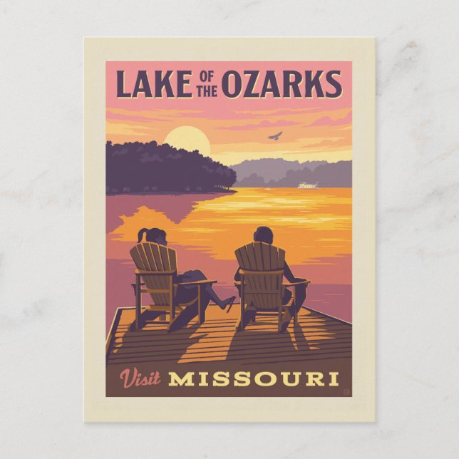 Missouri | Sjö i Ozarks Vykort (Framsida)