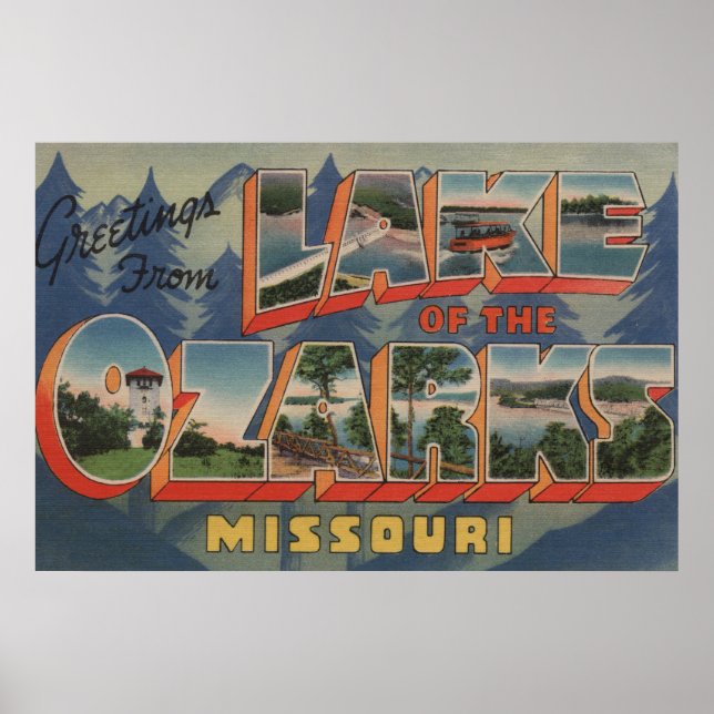 Missouri - Sjö vid Ozarks 2 Poster (Framsidan)