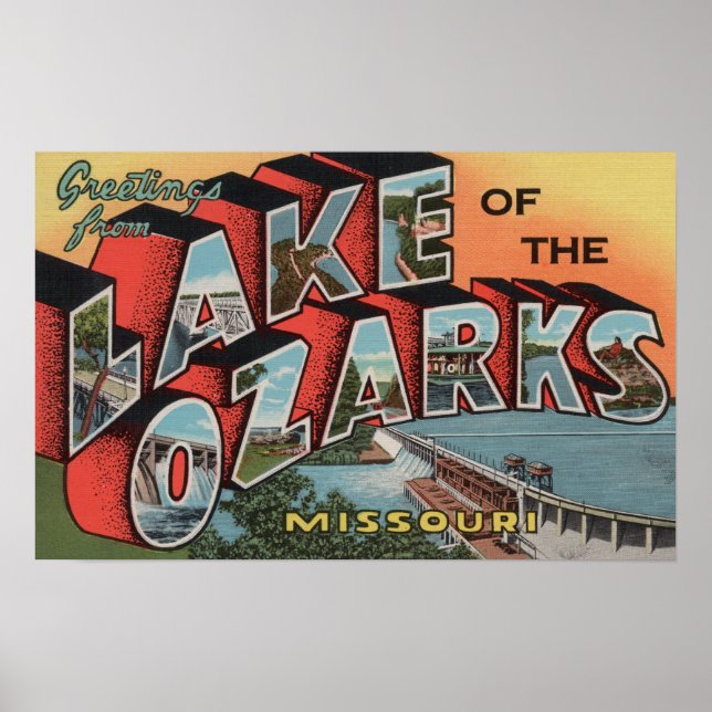 Missouri - Sjö vid Ozarks Poster (Framsidan)