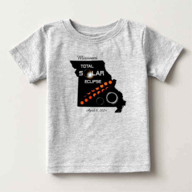 Missouri Solar Eclipse Baby Småbarn T-shirt (Framsida)