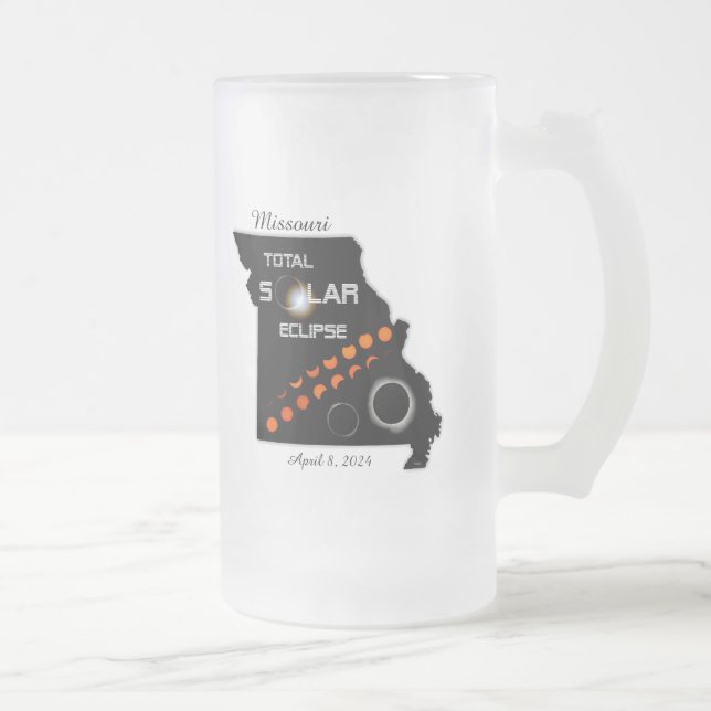 Missouri Solar Eclipse Frosted Beer Mugg (Höger)