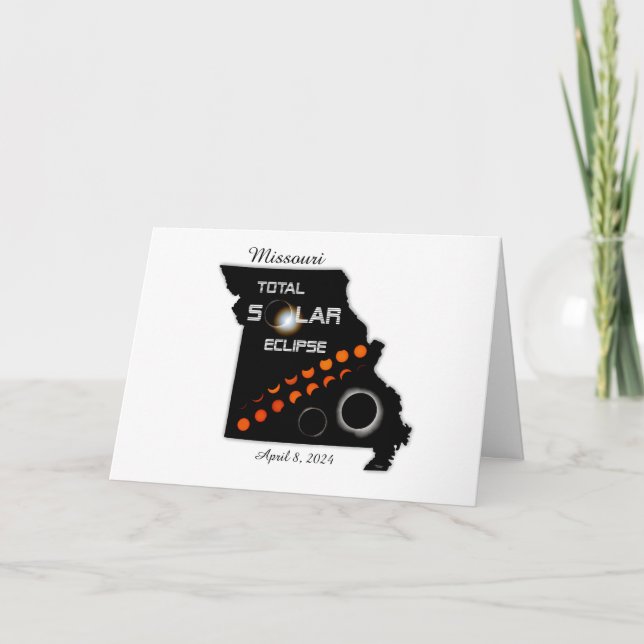 Missouri Solar Eclipse Greeting Card Kort (Framsida)